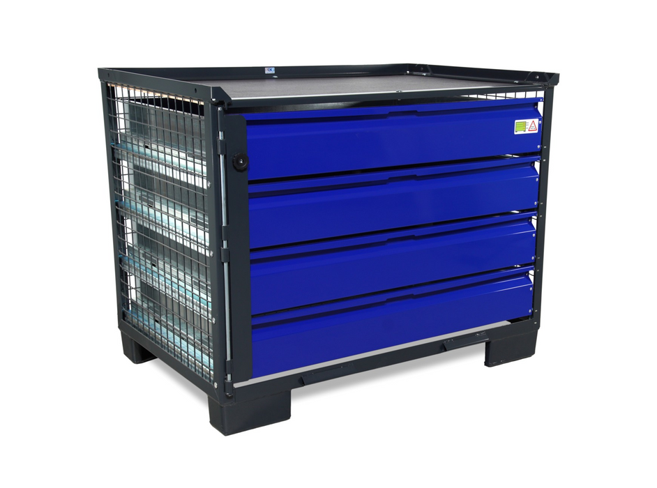 sth-systeme Gitterbox LCB I Teilauszug | 4 kleine Laden
