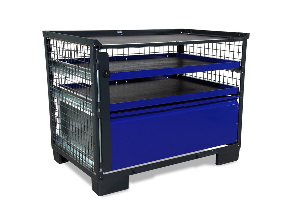 sth-systeme Gitterbox LCB I Teilauszug | 1 große Lade & 2 Rahmen