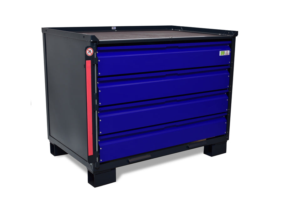 sth-systeme Gitterbox LCB I Teilauszug | 4 kleine Laden