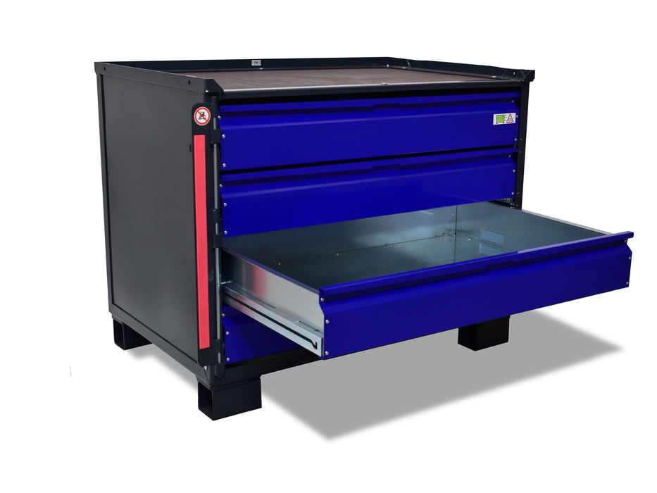 sth-systeme Gitterbox LCB I Teilauszug | 4 kleine Laden