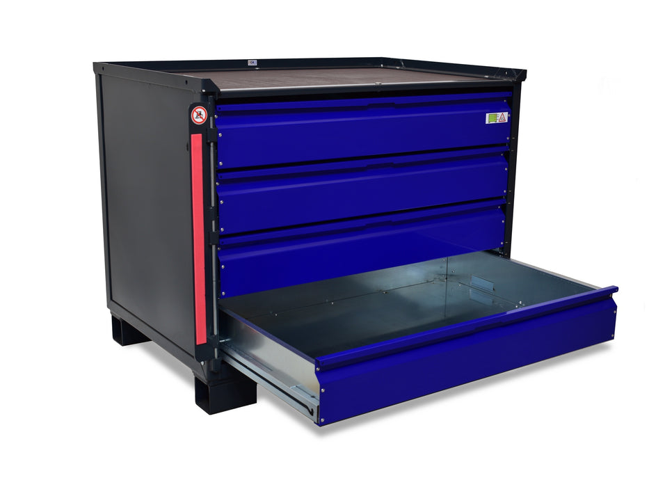 sth-systeme Gitterbox LCB I Teilauszug | 4 kleine Laden