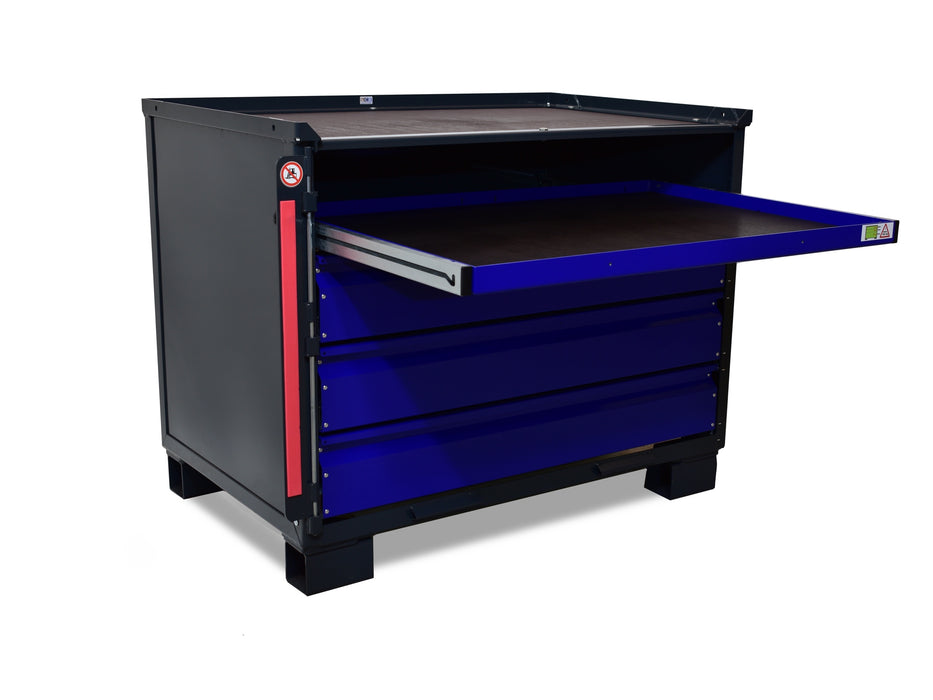 sth-systeme Gitterbox LCB I Teilauszug | 3 kleine Laden & 1 Rahmen