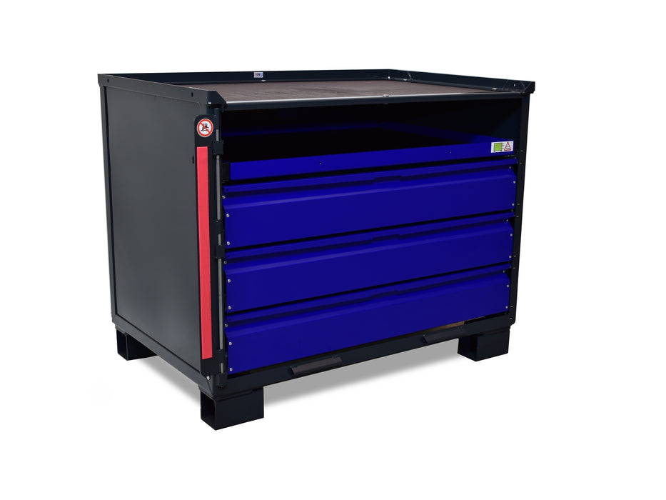 sth-systeme Gitterbox LCB I Teilauszug | 3 kleine Laden & 1 Rahmen