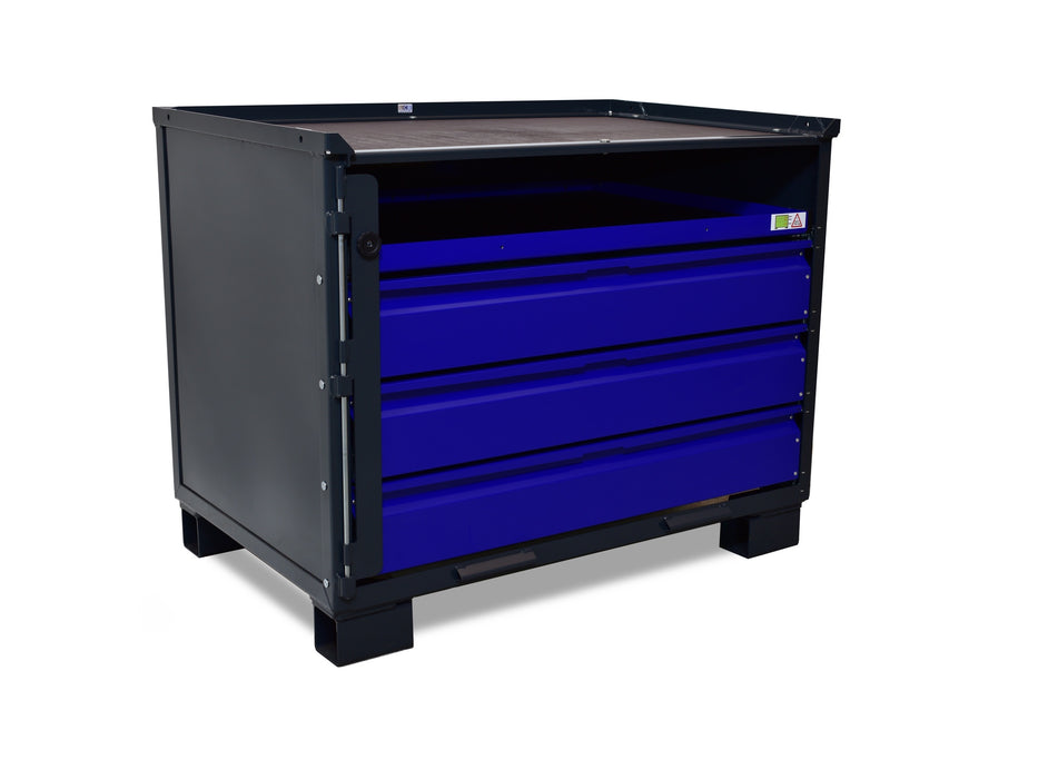 sth-systeme Gitterbox LCB I Teilauszug | 3 kleine Laden & 1 Rahmen