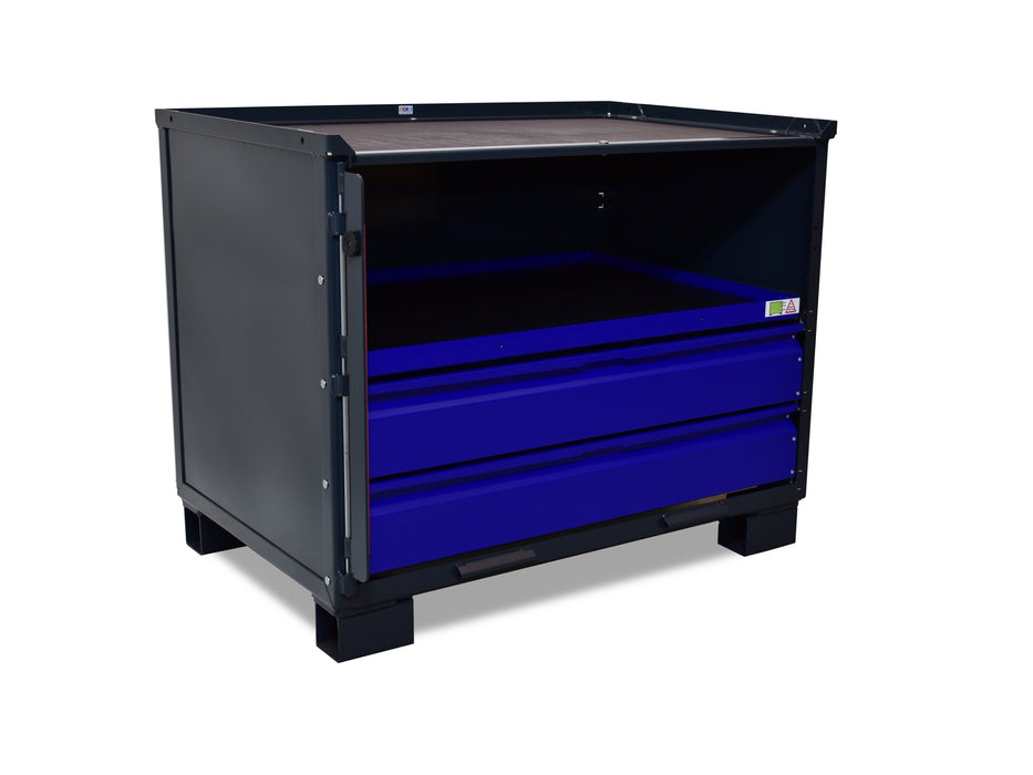 sth-systeme Gitterbox LCB I Teilauszug | 2 kleine Laden & 1 Rahmen