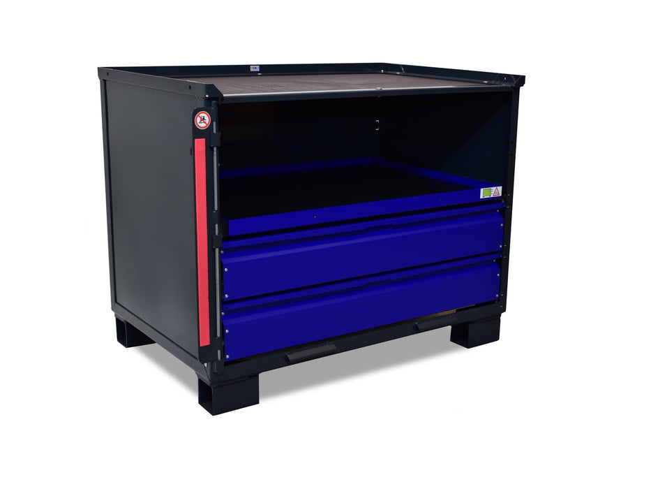 sth-systeme Gitterbox LCB I Teilauszug | 2 kleine Laden & 1 Rahmen