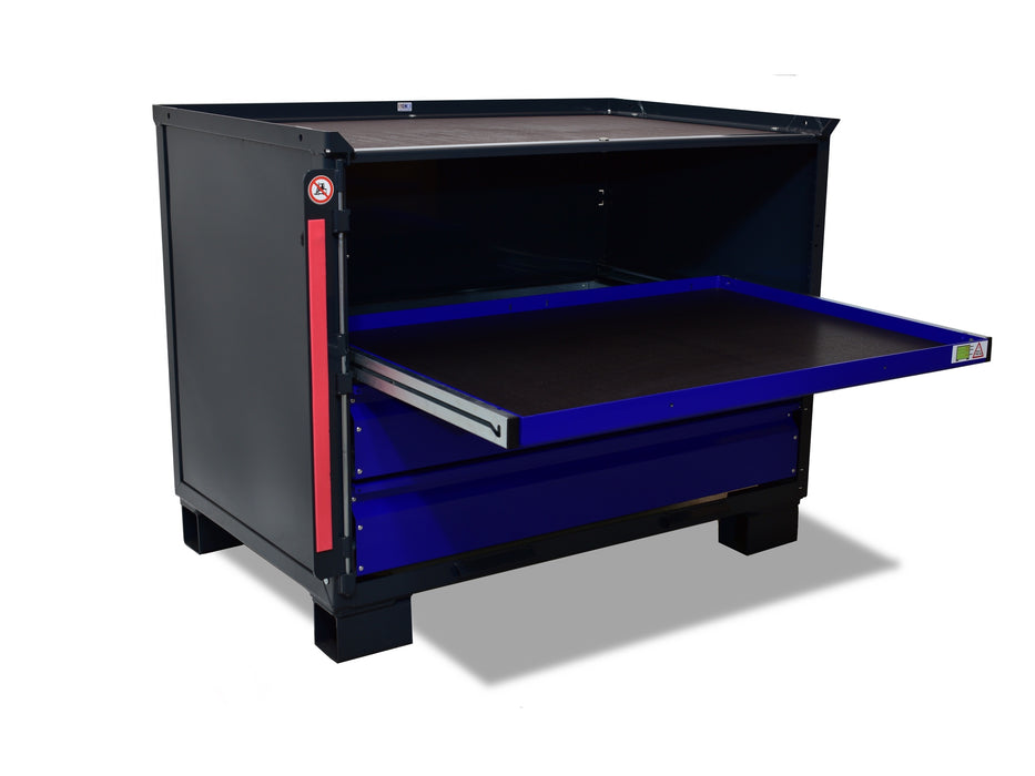 sth-systeme Gitterbox LCB I Teilauszug | 2 kleine Laden & 1 Rahmen