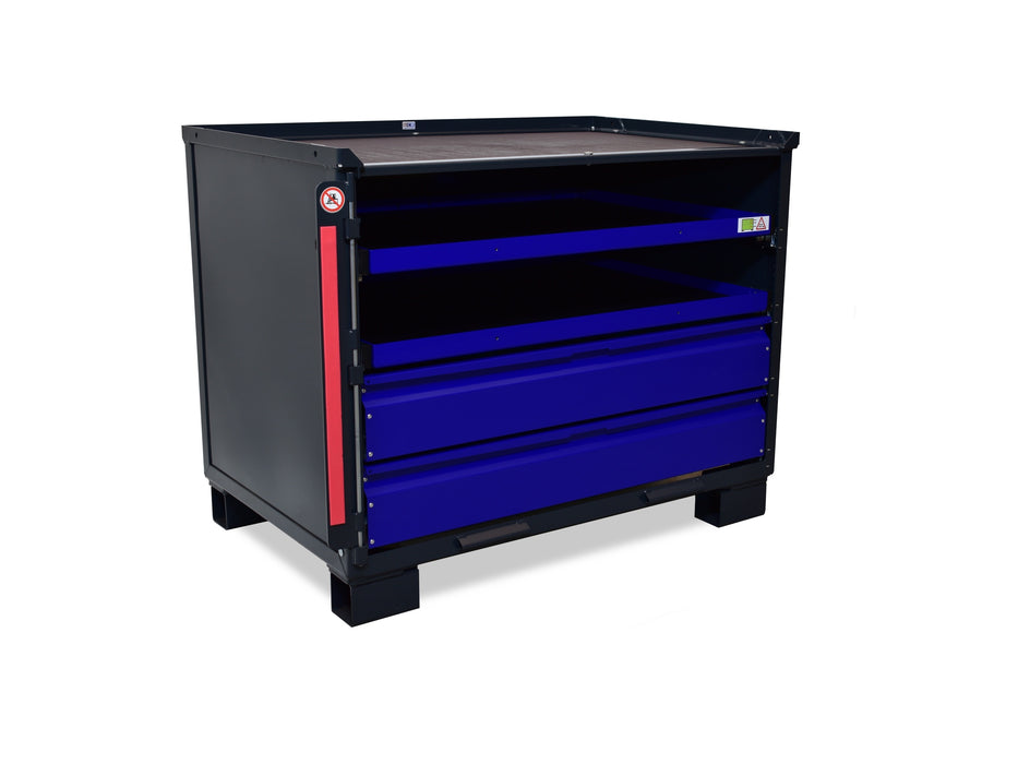 sth-systeme Gitterbox LCB I Teilauszug | 2 kleine Laden & 2 Rahmen