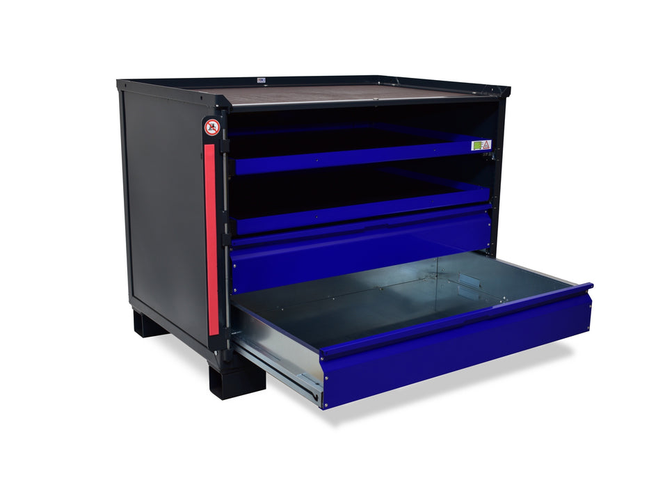 sth-systeme Gitterbox LCB I Teilauszug | 2 kleine Laden & 2 Rahmen