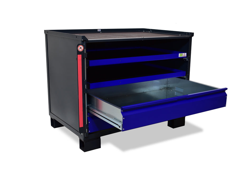 sth-systeme Gitterbox LCB I Teilauszug | 2 kleine Laden & 2 Rahmen