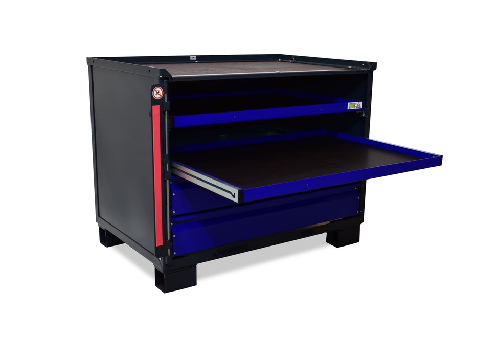 sth-systeme Gitterbox LCB I Teilauszug | 2 kleine Laden & 2 Rahmen