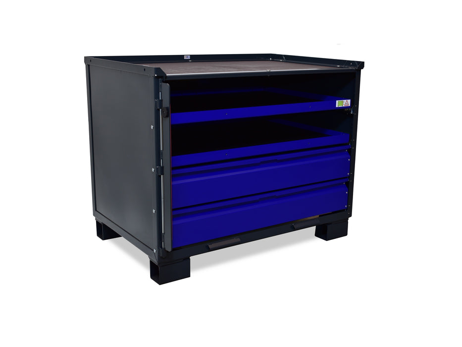 sth-systeme Gitterbox LCB I Teilauszug | 2 kleine Laden & 2 Rahmen