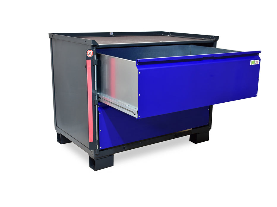 sth-systeme Gitterbox LCB I Teilauszug | 2 große Laden