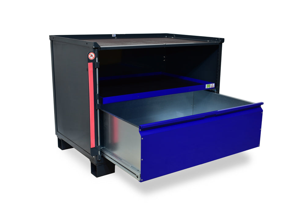 sth-systeme Gitterbox LCB I Teilauszug | 1 große Lade & 1 Rahmen