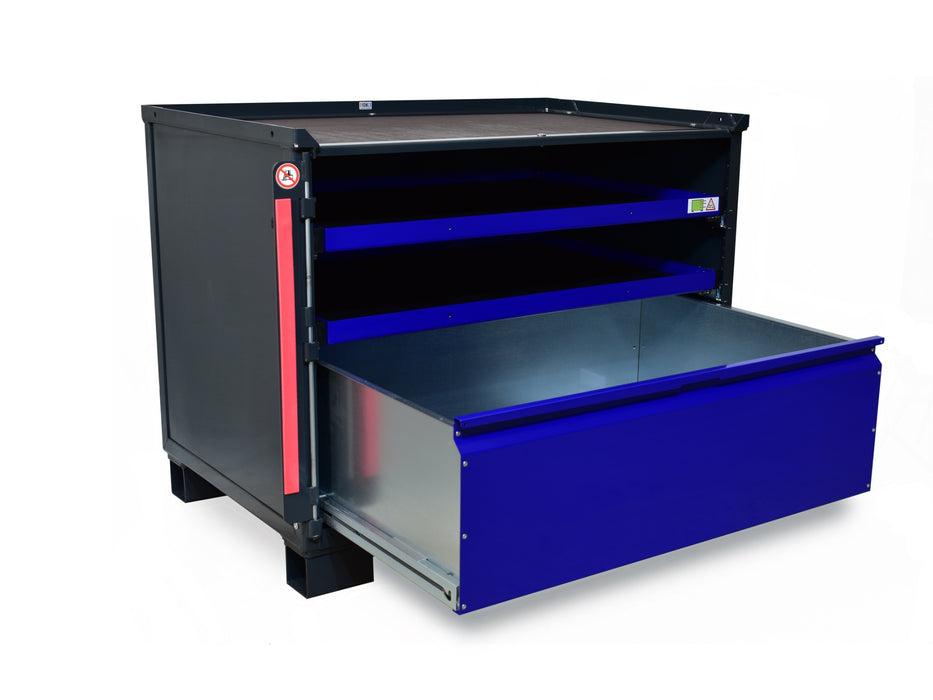 sth-systeme Gitterbox LCB I Teilauszug | 1 große Lade & 2 Rahmen