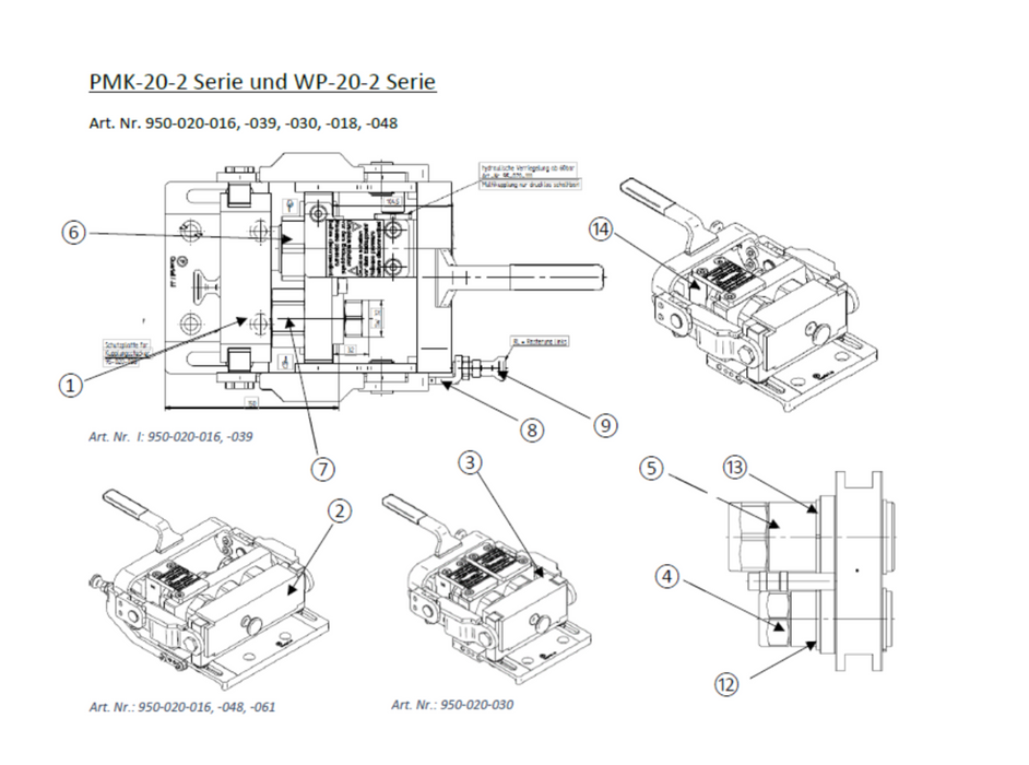 Taklock Ersatzteil Hydraulische Verriegelung DN20