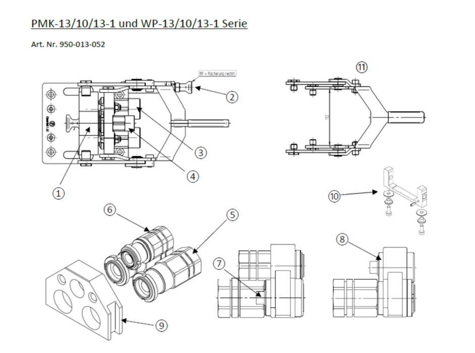 Taklock Ersatzteil Kupplungsstecker DN10 für PMK-10 / PMK-13