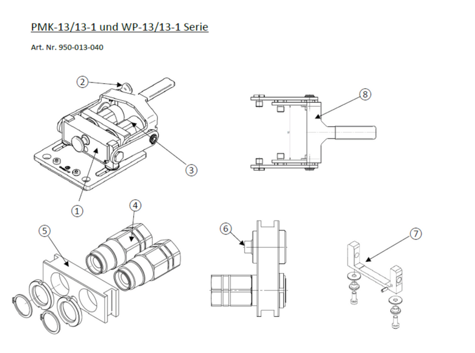Taklock Ersatzteil Kupplungsstecker DN13 für PMK-13