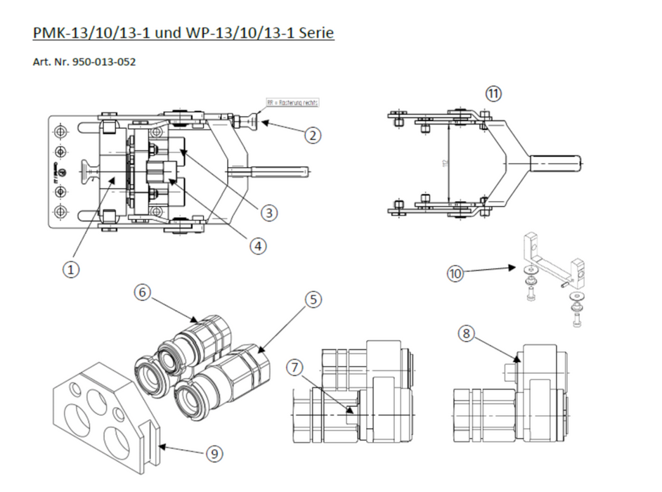 Taklock Ersatzteil Kupplungsstecker DN13 für PMK-13