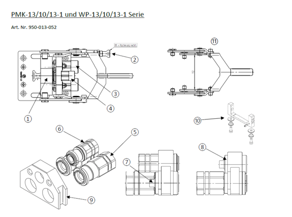 Taklock Ersatzteil Rastbolzen M12x1,5