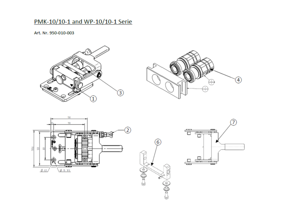 Taklock Ersatzteil Teilesatz Hebel für WP-10/10-1