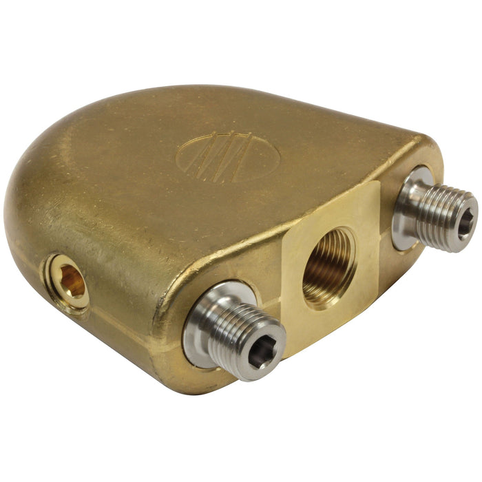 Flunderdüsenträger 1/2"IG für 2x1/4"NPT Flachstrahldüsen