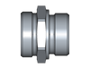Gerader Einschraubstutzen GE – M45x2 – 35 mm – L – Leicht – Stahl verzinkt (Cr(VI)-frei) – GE35LRX