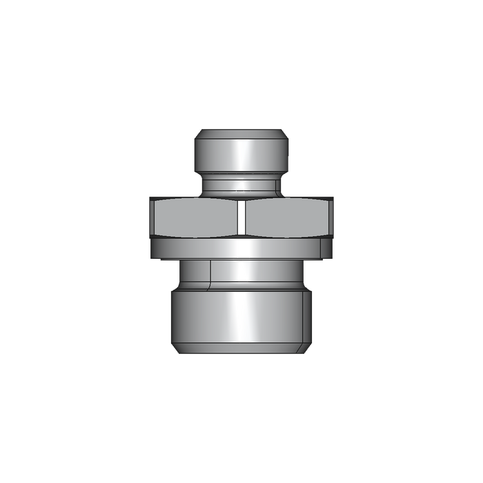 Einschraubstutzen GE-M-ED – 8 mm – L - Leicht – Stahl verzinkt (Cr(VI)-frei)