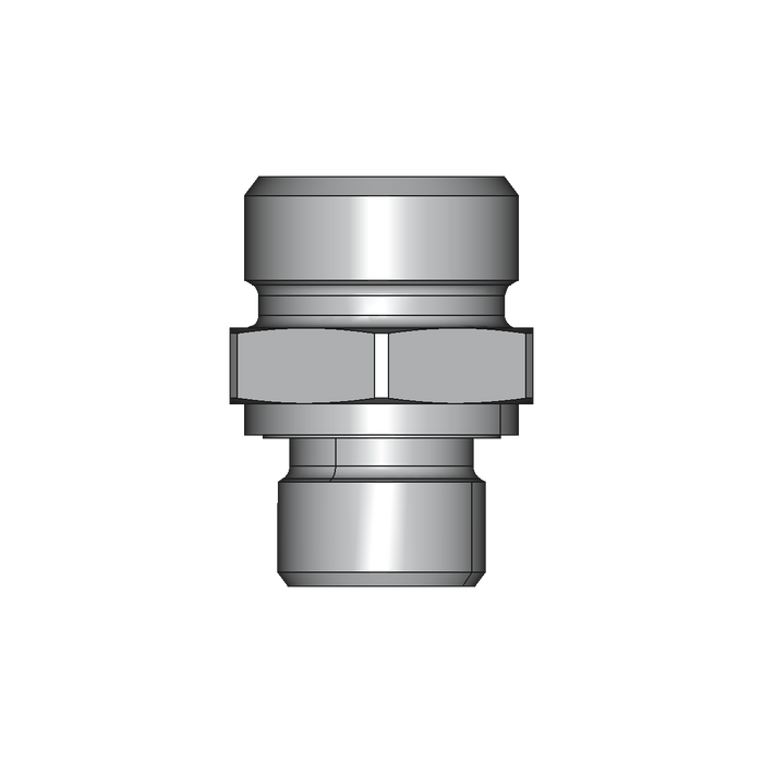 Einschraubstutzen GE-M-ED – 15 mm – L - Leicht – Stahl verzinkt (Cr(VI)-frei)