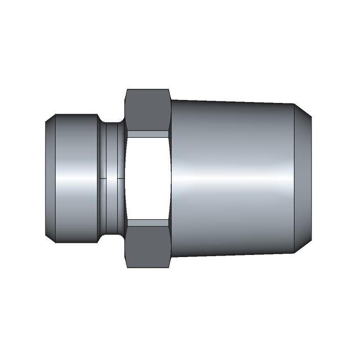 Einschraubstutzen GE-M-ED – 12 mm – L - Leicht – Stahl verzinkt (Cr(VI)-frei)