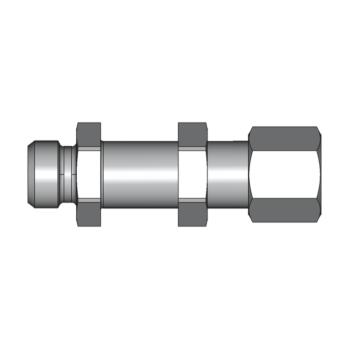 90° Schottverschraubung SV – 8 mm – L – Leicht – Stahl verzinkt (Cr(VI)-frei) – SV08L