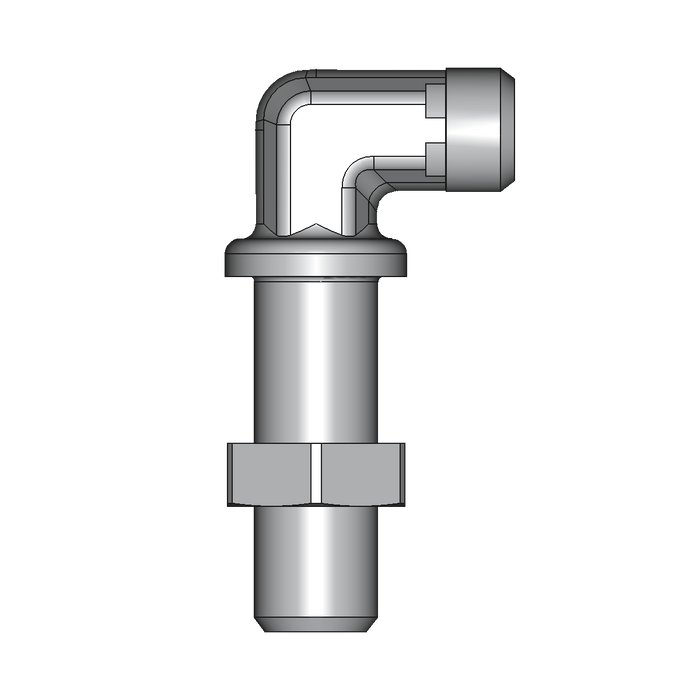 90° Winkel-Schottverschraubung WSV – 6 mm – L – Leicht – Stahl verzinkt (Cr(VI)-frei) – WSV6LOMD