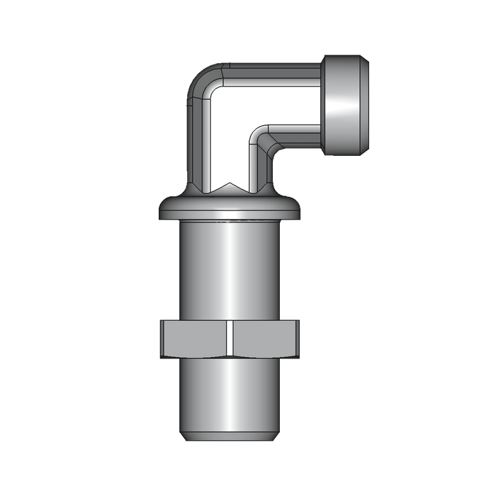 90° Winkel-Schottverschraubung WSV – 10 mm – L – Leicht – Stahl verzinkt (Cr(VI)-frei) – WSV10LOMD