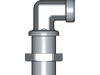 90° Winkel-Schottverschraubung WSV – 15 mm – L – Leicht – Stahl verzinkt (Cr(VI)-frei) – WSV15LOMD