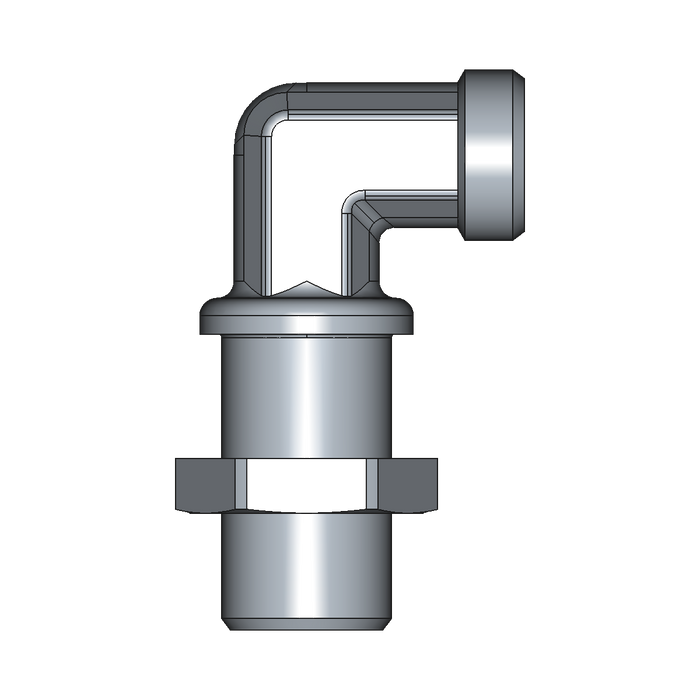 90° Winkel-Schottverschraubung WSV – 15 mm – L – Leicht – Stahl verzinkt (Cr(VI)-frei) – WSV15LOMD