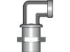 90° Winkel-Schottverschraubung WSV – 22 mm – L – Leicht – Stahl verzinkt (Cr(VI)-frei) – WSV22LOMD