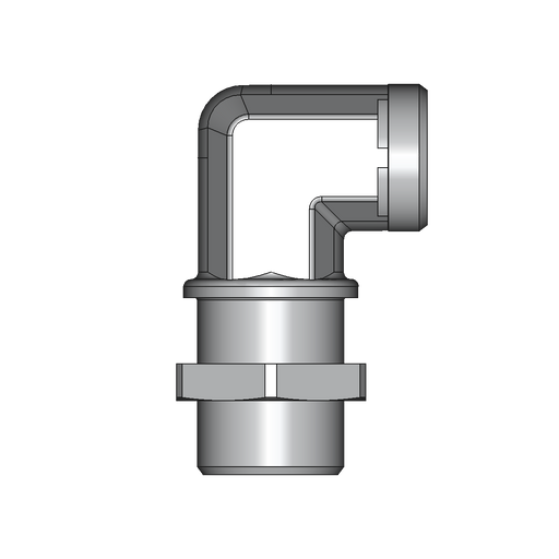 90° Winkel-Schottverschraubung WSV – 28 mm – L – Leicht – Stahl verzinkt (Cr(VI)-frei) – WSV28LOMD