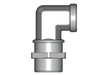 90° Winkel-Schottverschraubung WSV – 35 mm – L – Leicht – Stahl verzinkt (Cr(VI)-frei) – WSV35LOMD