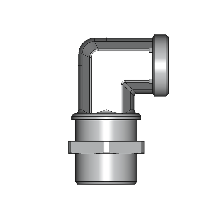 90° Winkel-Schottverschraubung WSV – 35 mm – L – Leicht – Stahl verzinkt (Cr(VI)-frei) – WSV35LOMD