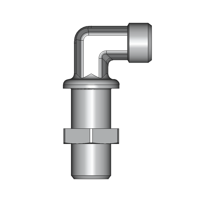 90° Winkel-Schottverschraubung WSV – 8 mm – S – Schwer – Stahl verzinkt (Cr(VI)-frei) – WSV8SOMD