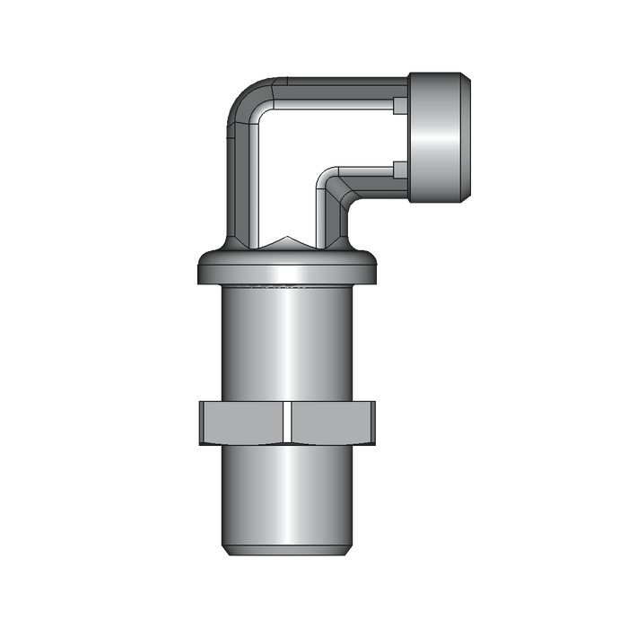 90° Winkel-Schottverschraubung WSV – 10 mm – S – Schwer – Stahl verzinkt (Cr(VI)-frei) – WSV10SOMD