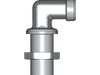 90° Winkel-Schottverschraubung WSV – 12 mm – S – Schwer – Stahl verzinkt (Cr(VI)-frei) – WSV12SOMD
