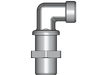 90° Winkel-Schottverschraubung WSV – 14 mm – S – Schwer – Stahl verzinkt (Cr(VI)-frei) – WSV14SOMD
