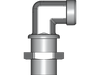 90° Winkel-Schottverschraubung WSV – 20 mm – S – Schwer – Stahl verzinkt (Cr(VI)-frei) – WSV20SOMD