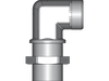 90° Winkel-Schottverschraubung WSV – 25 mm – S – Schwer – Stahl verzinkt (Cr(VI)-frei) – WSV25SOMD