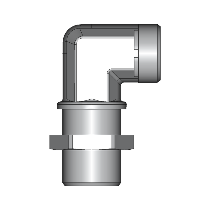 90° Winkel-Schottverschraubung WSV – 25 mm – S – Schwer – Stahl verzinkt (Cr(VI)-frei) – WSV25SOMD