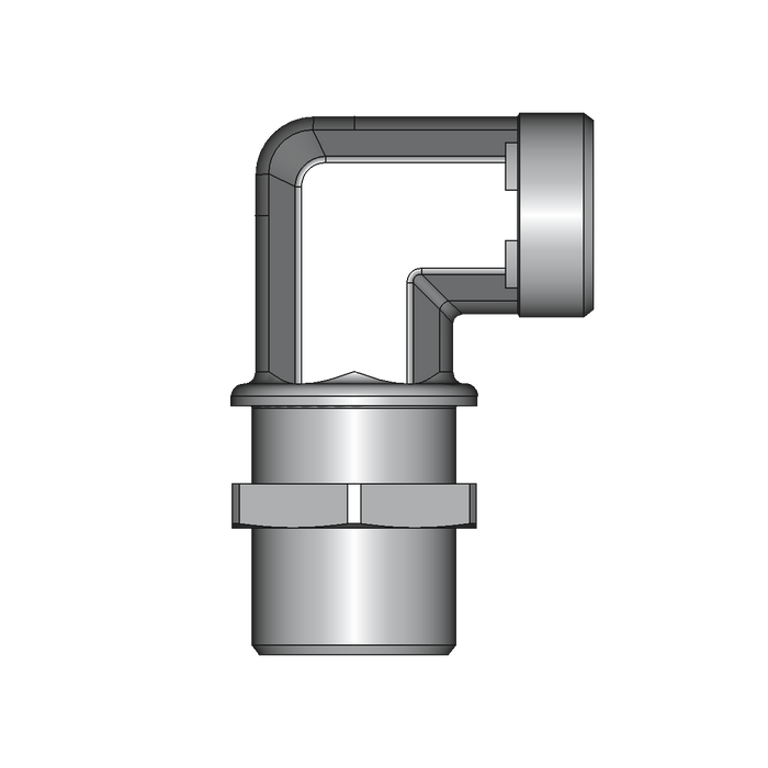 90° Winkel-Schottverschraubung WSV – 30 mm – S – Schwer – Stahl verzinkt (Cr(VI)-frei) – WSV30SOMD