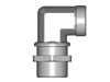 90° Winkel-Schottverschraubung WSV – 38 mm – S – Schwer – Stahl verzinkt (Cr(VI)-frei) – WSV38SOMD