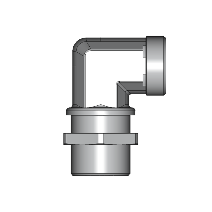 90° Winkel-Schottverschraubung WSV – 38 mm – S – Schwer – Stahl verzinkt (Cr(VI)-frei) – WSV38SOMD