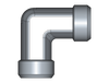 90° Winkelstutzen (Adapter) W – 8 mm – L – Leicht – Stahl verzinkt (Cr(VI)-frei) – W8LX